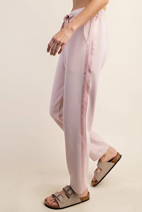 Modal Poly Span Jogger with Side Satin Detail Baby Pink-Jogger-Rae Mode-S-Urbanheer
