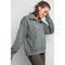 Modal Poly Span Quarter Zip Funnel Neck Pullover Sage Leaf-Pullover-Rae Mode-S-Urbanheer