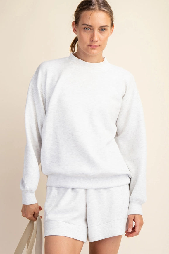 Modal Poly Span Scuba Mock Neck Pullover-Pullover-Rae Mode-S-Urbanheer