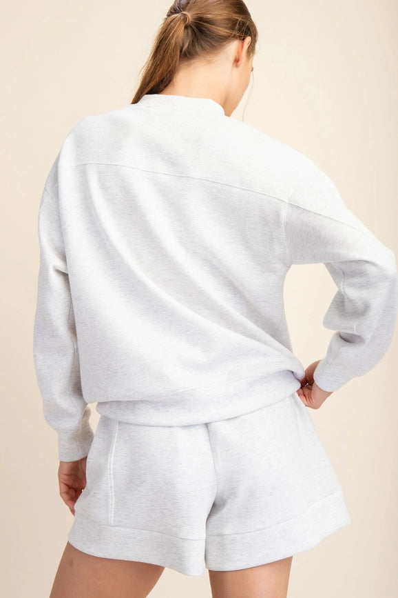 Modal Poly Span Scuba Mock Neck Pullover-Pullover-Rae Mode-S-Urbanheer