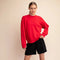 Modal Poly Span Scuba Mock Neck Pullover True Red-Pullover-Rae Mode-S-Urbanheer