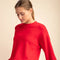 Modal Poly Span Scuba Mock Neck Pullover True Red-Pullover-Rae Mode-S-Urbanheer