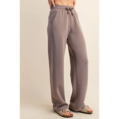 Modal Poly Span Scuba Straight Pant Mocha-Pant-Rae Mode-S-Urbanheer