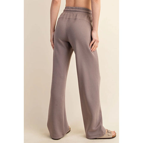 Modal Poly Span Scuba Straight Pant Mocha-Pant-Rae Mode-S-Urbanheer