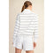 Modal Poly Span Scuba Stripe V-Neck Jacket Cream/Black-Jacket-Rae Mode-S-Urbanheer