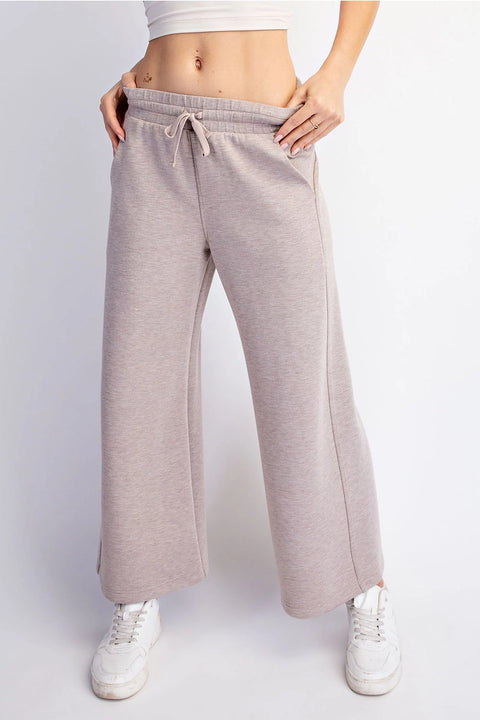 Modal Scuba Cropped Wide Pant