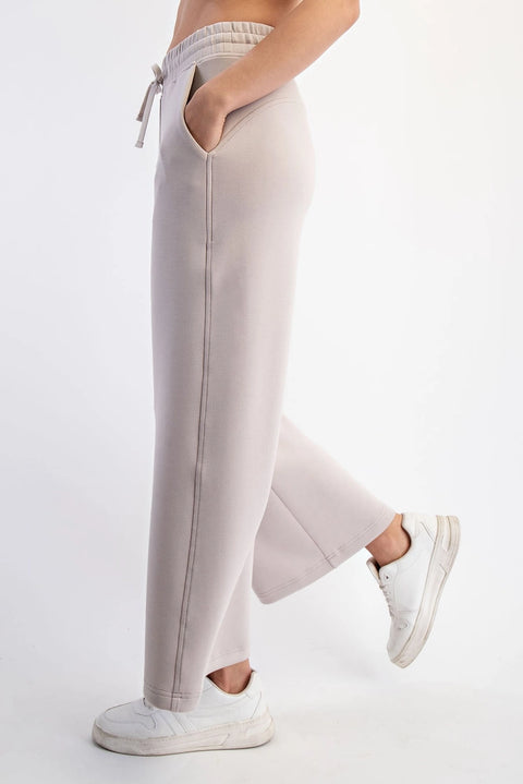 Modal Scuba Cropped Wide Pant