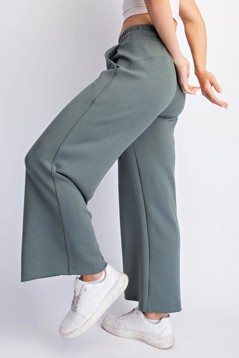 Modal Scuba Cropped Wide Pant