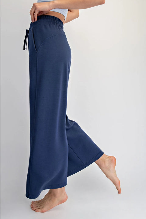 Modal Scuba Cropped Wide Pant