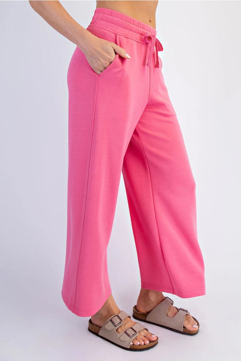 Modal Scuba Cropped Wide Pant