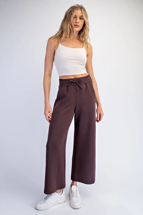 Modal Scuba Cropped Wide Pant
