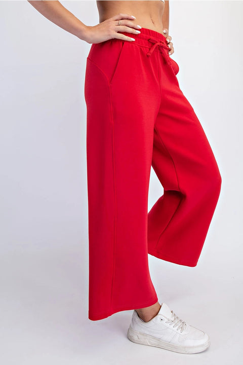 Modal Scuba Cropped Wide Pant