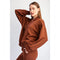 Modal Scuba Luxe V-Neck Top Chestnut