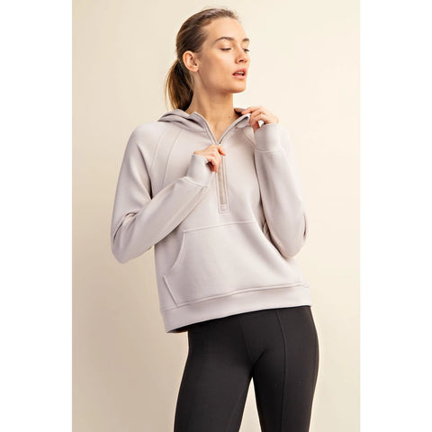 Modal Scuba Quarter Zip Hoddie Jacket