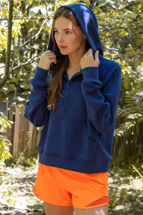 Modal Scuba Quarter Zip Hoddie Jacket