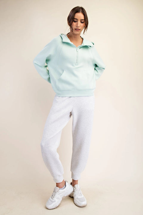 Modal Scuba Quarter Zip Hoddie Jacket