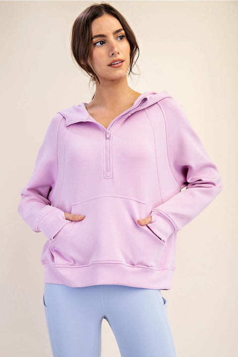 Modal Scuba Quarter Zip Hoddie Jacket