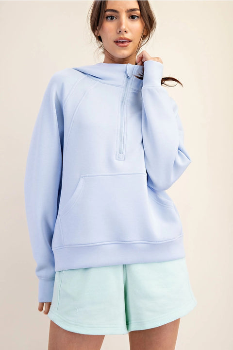 Modal Scuba Quarter Zip Hoddie Jacket