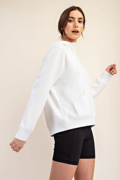 Modal Scuba Quarter Zip Hoddie Jacket