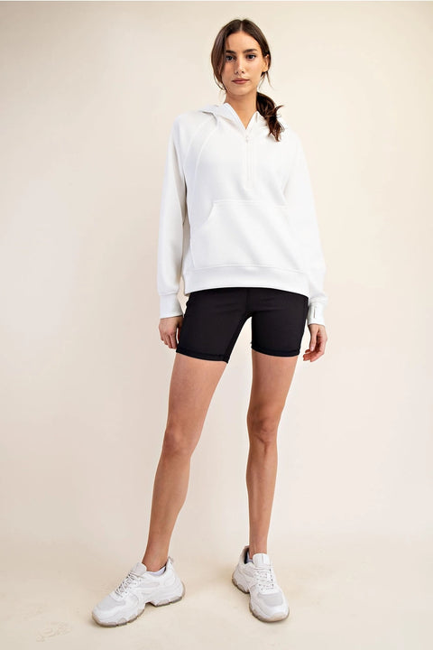 Modal Scuba Quarter Zip Hoddie Jacket