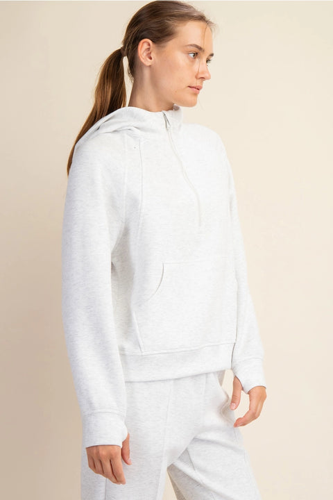Modal Scuba Quarter Zip Hoddie Jacket