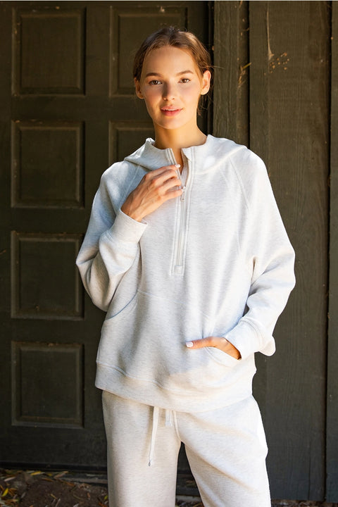 Modal Scuba Quarter Zip Hoddie Jacket