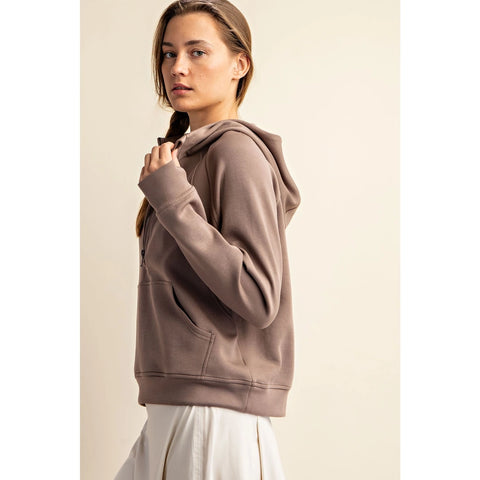 Modal Scuba Quarter Zip Hoddie Jacket