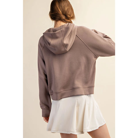 Modal Scuba Quarter Zip Hoddie Jacket