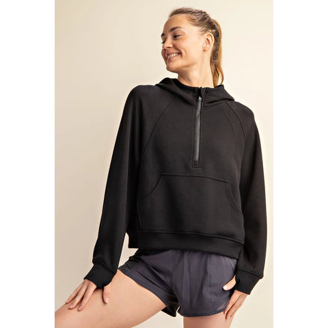 Modal Scuba Quarter Zip Hoddie Jacket