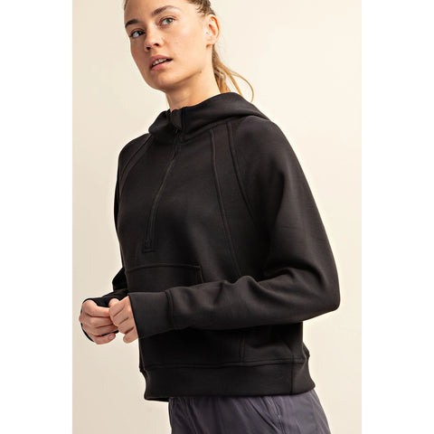 Modal Scuba Quarter Zip Hoddie Jacket