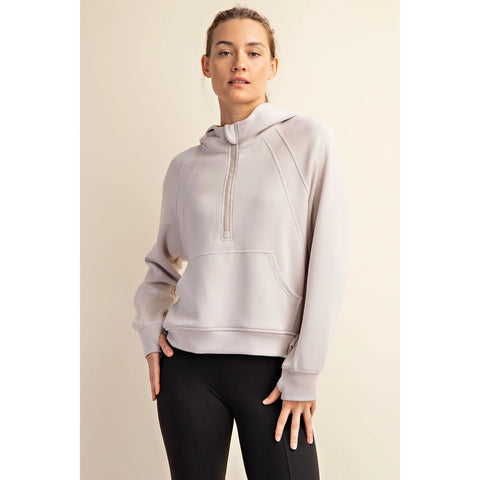 Modal Scuba Quarter Zip Hoddie Jacket