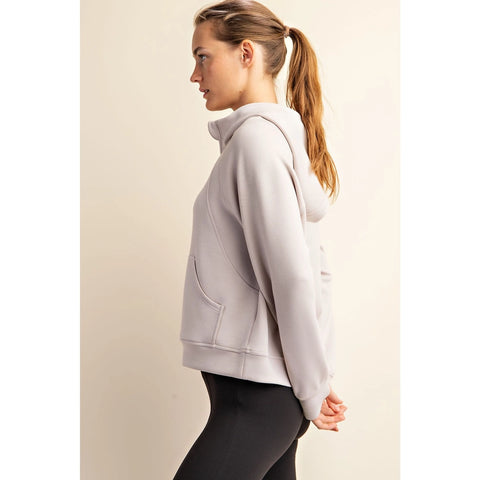 Modal Scuba Quarter Zip Hoddie Jacket
