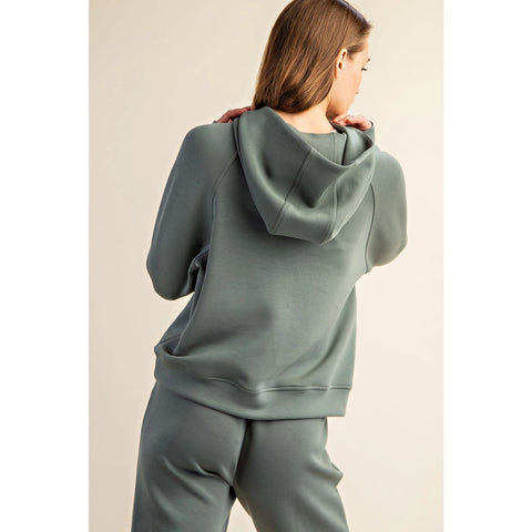 Modal Scuba Quarter Zip Hoddie Jacket