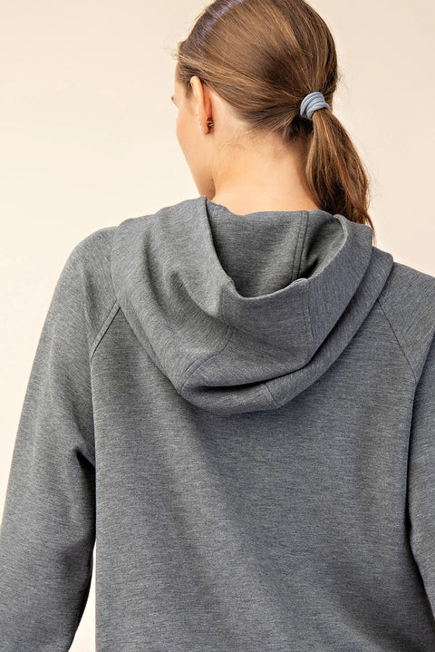 Modal Scuba Quarter Zip Hoddie Jacket