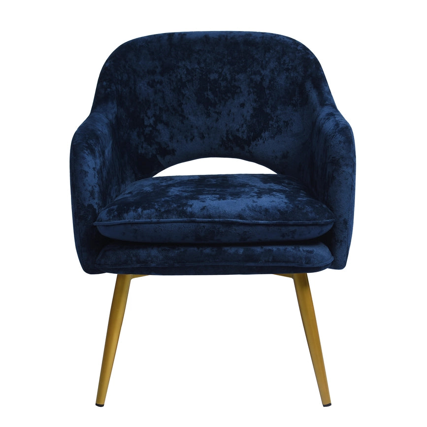 Modern Armchair Accent Chair-Gold Legs-Navy Blue Velvelt-Armchair-39F Inc.-29.5" H x 23.2" W x 20.1" D-Urbanheer