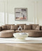 Modern Curved Sectional Leatherier Sofa