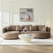 Modern Curved Sectional Leatherier Sofa