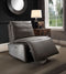 Modern Leather Recliner Chair with Aluminum Frame – Gray