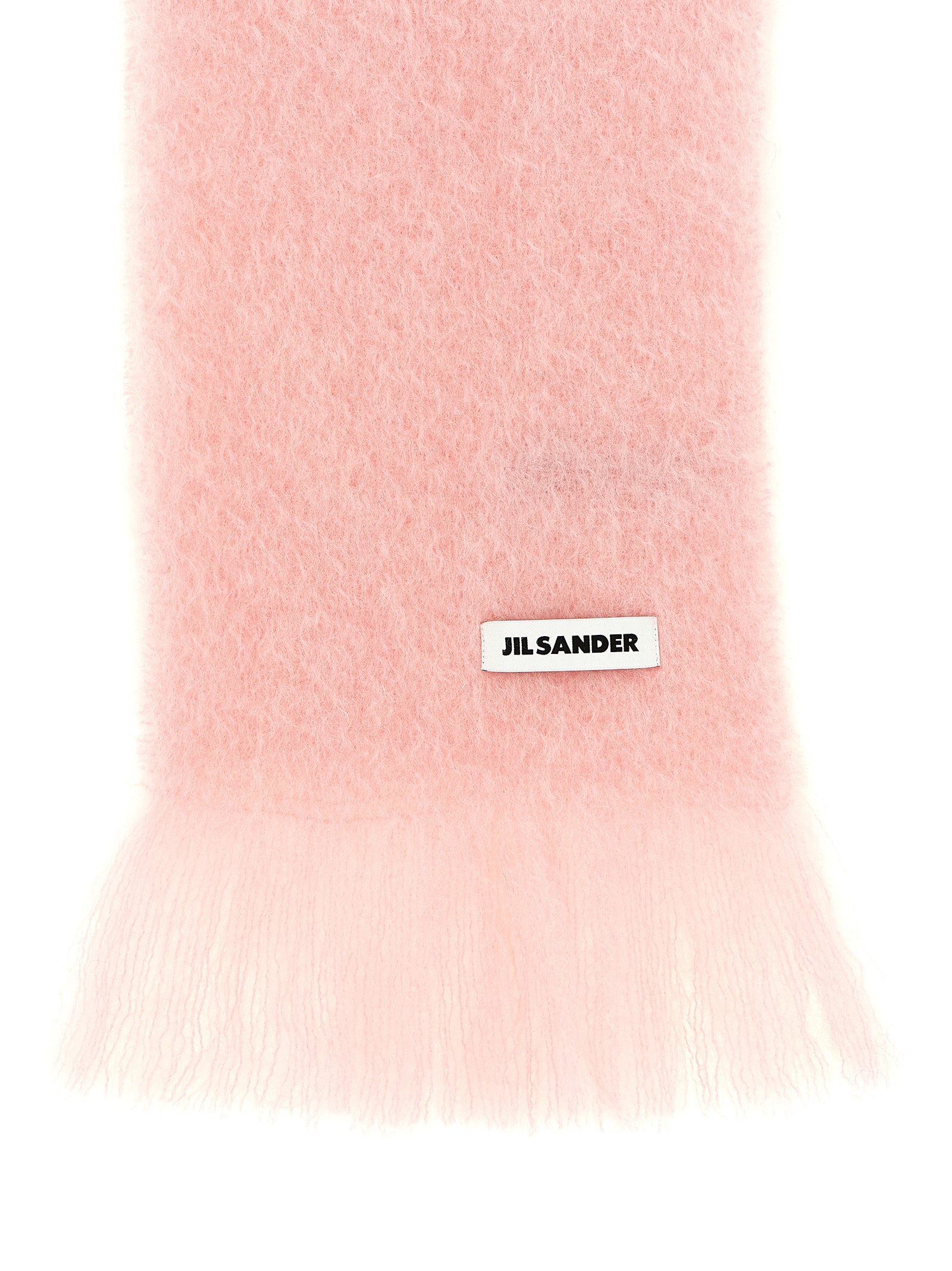 Mohair Wool Blend Scarf with Fringes