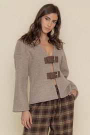 Mohairt Belted Jacket-Jacket-Fore Collection-S-MELANGE-Urbanheer