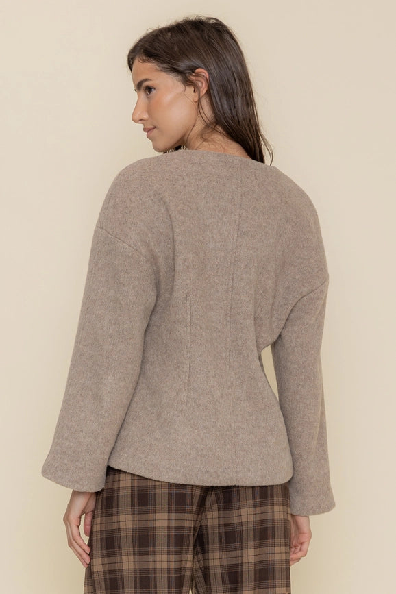 Mohairt Belted Jacket-Jacket-Fore Collection-S-MELANGE-Urbanheer