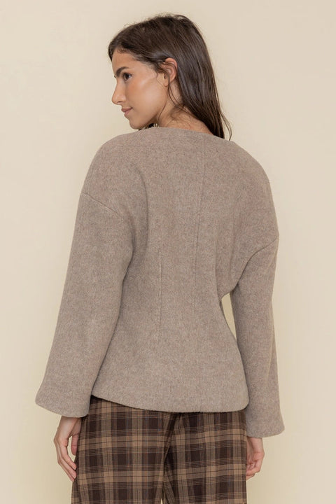 Mohairt Belted Jacket-Jacket-Fore Collection-S-MELANGE-Urbanheer