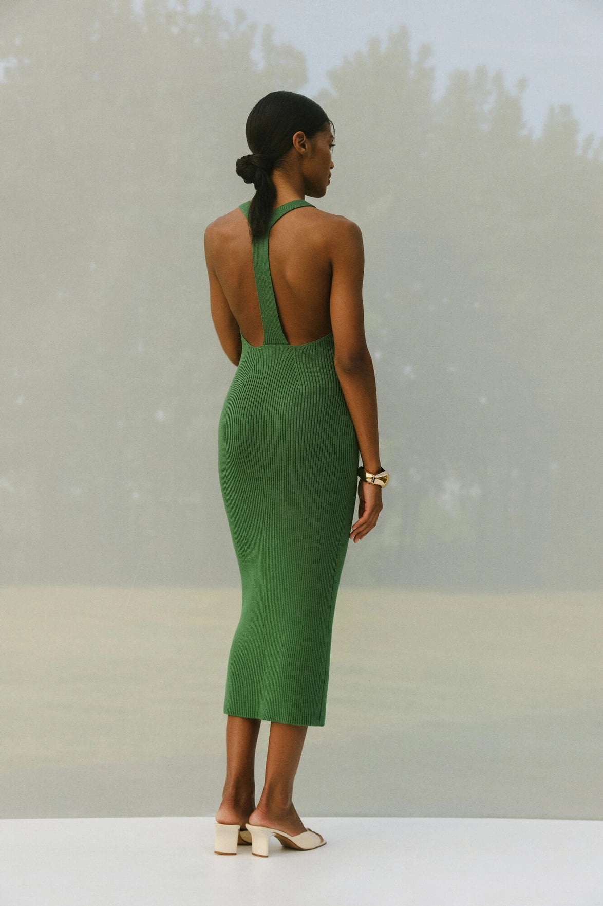 Mojito Off-Shoulder Midi Dress-Dress-Nenya Fashion Limited-XS/S-Kiwi-Urbanheer