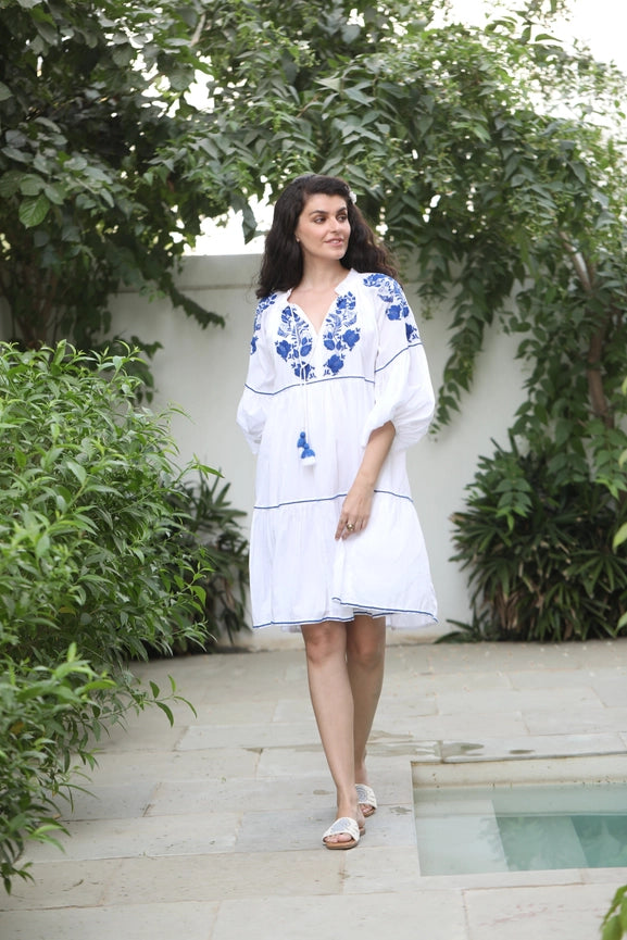 Molly Dress Elsa Embroidery-Dress-Naudic-XS-White-Urbanheer