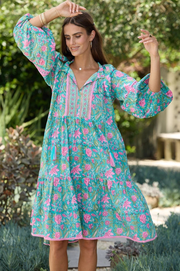 Molly Dress Flamingo-Dress-Naudic-M-Blue-Urbanheer