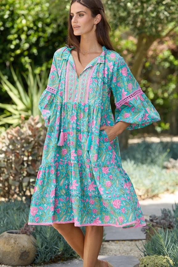 Molly Dress Flamingo-Dress-Naudic-M-Blue-Urbanheer