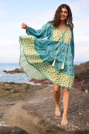 Molly Dress Wildflower-Dress-Naudic-M-Aqua-Urbanheer