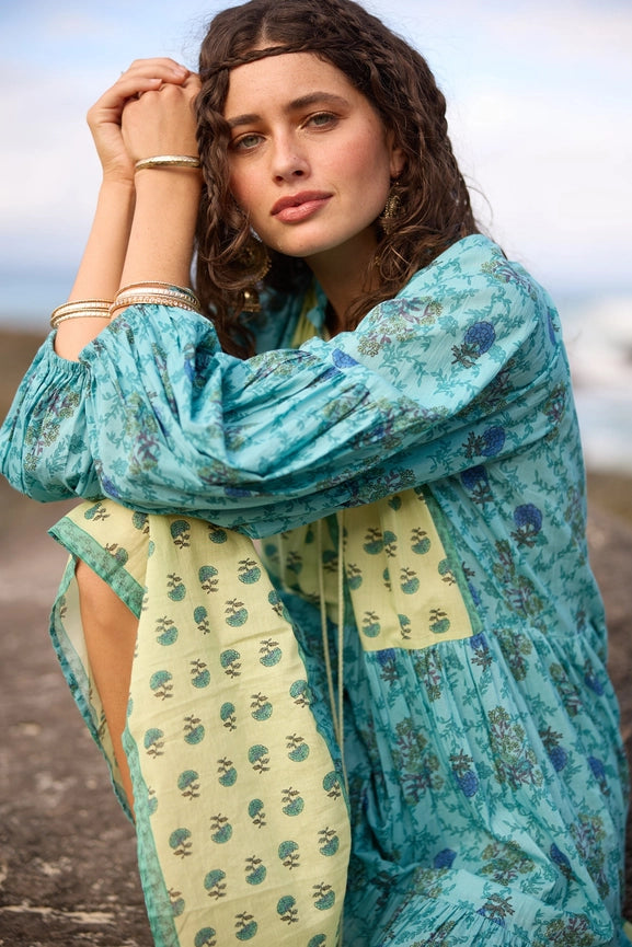 Molly Dress Wildflower-Dress-Naudic-M-Aqua-Urbanheer