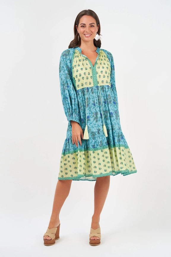 Molly Dress Wildflower-Dress-Naudic-M-Aqua-Urbanheer