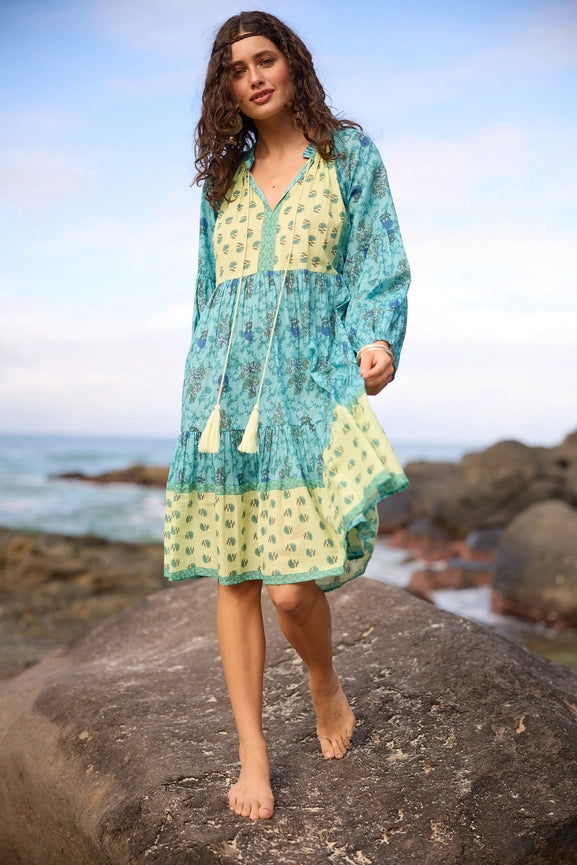 Molly Dress Wildflower-Dress-Naudic-M-Aqua-Urbanheer